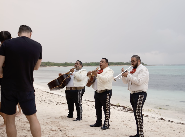 Multi-generational family gathering at a private villa in Mexico